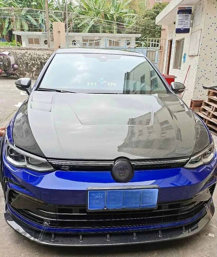 Pro Style Carbon Fiber Front Lip Golf MK8 for  Golf MK8 Front Bumper Lip 2021-2023